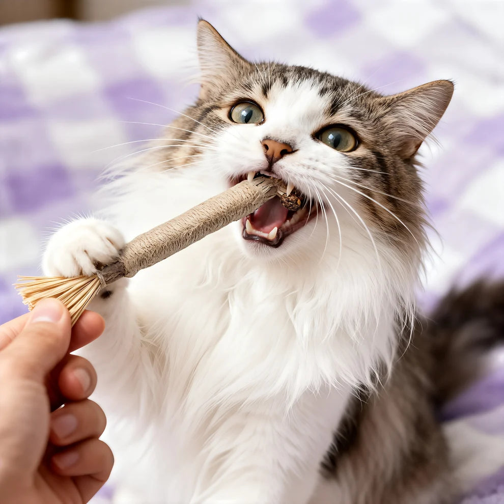 MieziSticks — Natürliche Matatabi Zahnpflege-Sticks für Katze