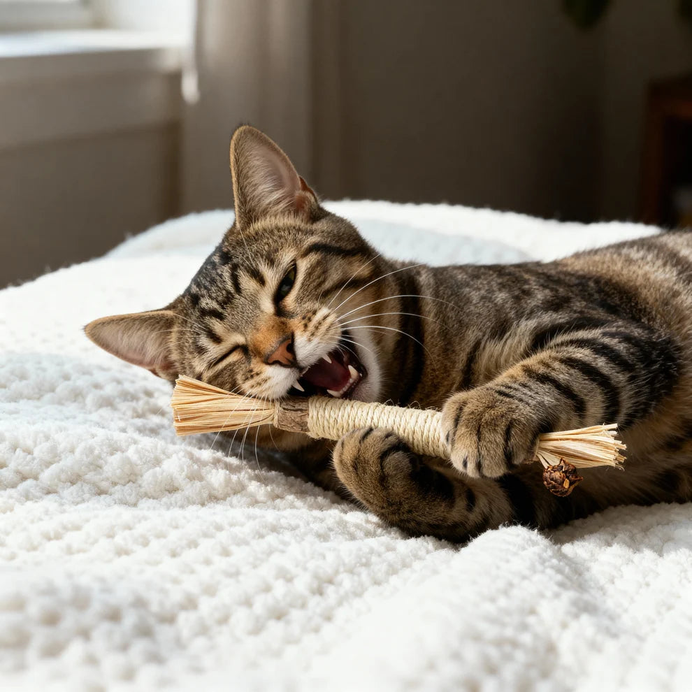 MieziSticks — Natürliche Matatabi Zahnpflege-Sticks für Katze