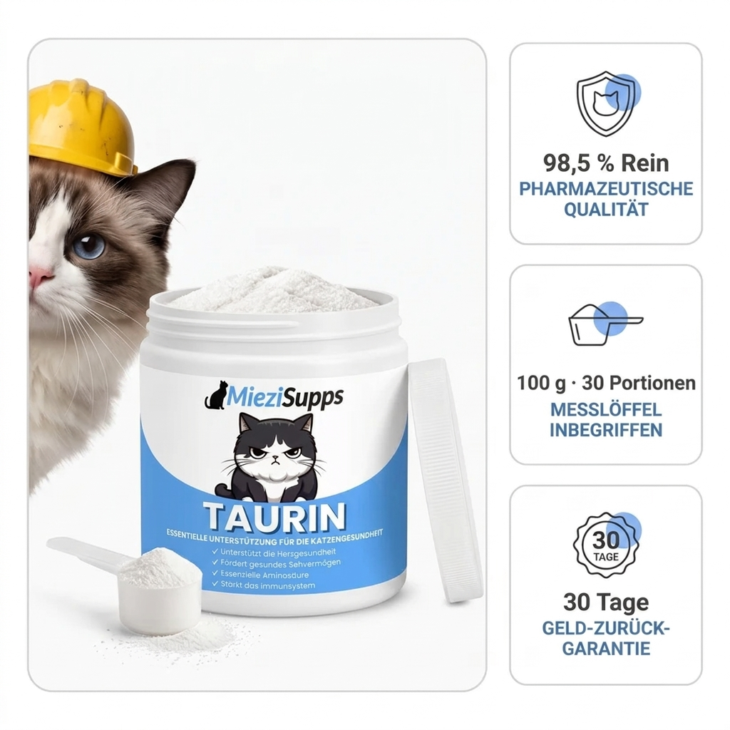 Stoppe den stillen Mangel, bevor du die ersten Anzeichen bemerkst – mit MieziSupps™ Taurin
