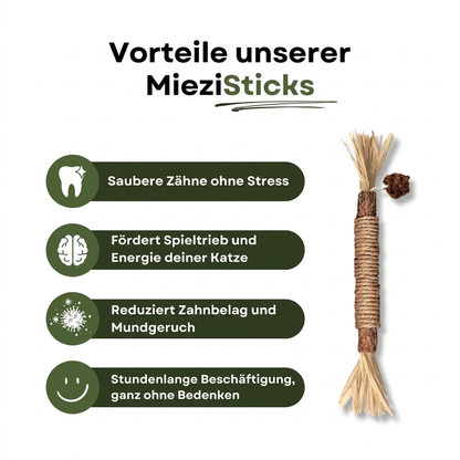 MieziSticks — Natürliche Matatabi Zahnpflege-Sticks für Katze
