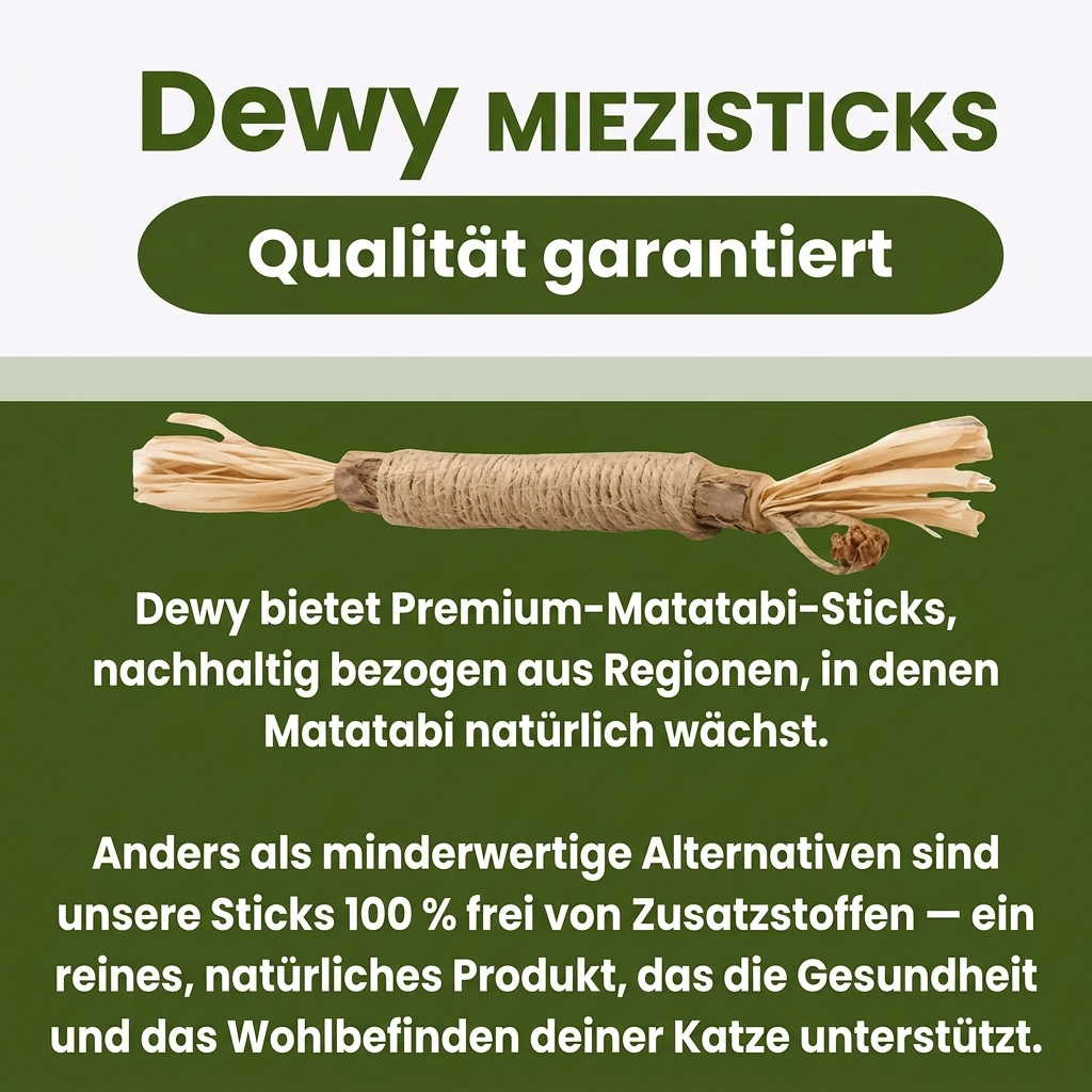 MieziSticks — Natürliche Matatabi Zahnpflege-Sticks für Katze